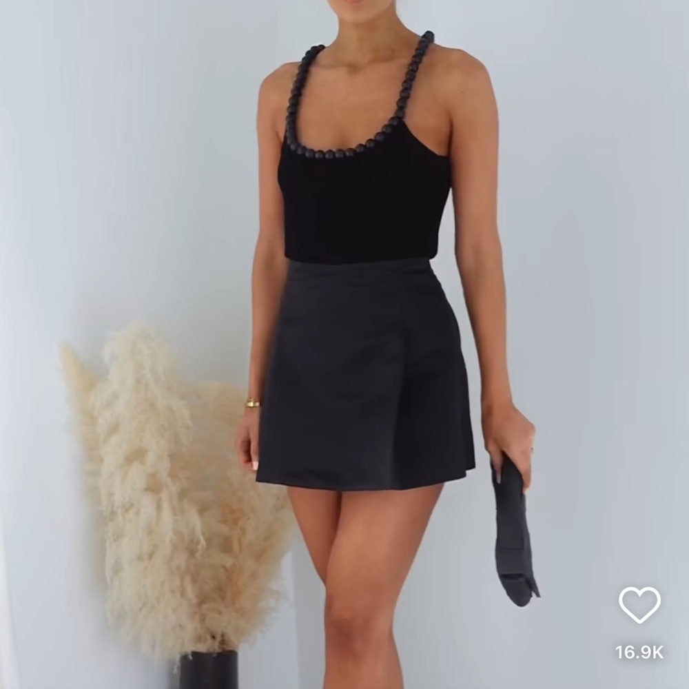 ZARA PEARL STRAP TOP - Picture 6 of 7